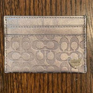 NWT Coach Silver Card Holder